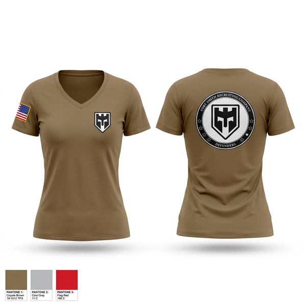 Womens Short Sleeve Vneck Shirt, , Army, Teamtime, Team time, sublimation, custom sports apparel, team uniforms, spirit wear, spiritwear, sports uniforms, custom shirts, team store, custom team store, fundraiser sports, apparel fundraiser