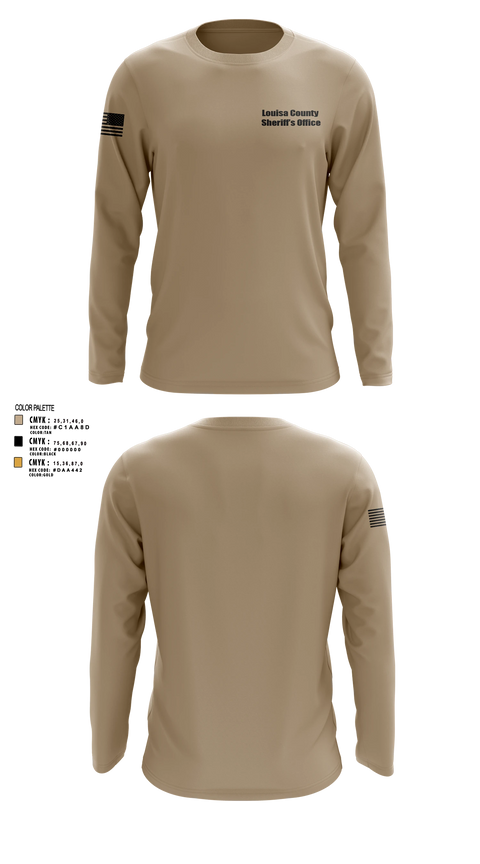 Long Sleeve Performance Shirt, Louisa County Sheriff's Office, Police, Teamtime, Team time, sublimation, custom sports apparel, team uniforms, spirit wear, spiritwear, sports uniforms, custom shirts, team store, custom team store, fundraiser sports, apparel fundraiser