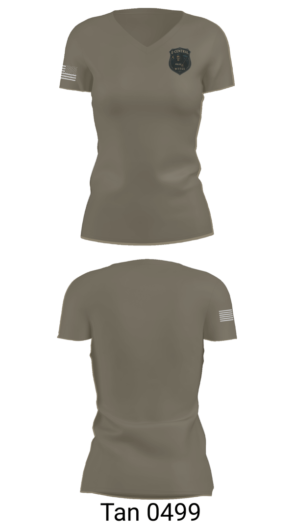 Womens Short Sleeve Vneck Shirt, E Central, Police, Teamtime, Team time, sublimation, custom sports apparel, team uniforms, spirit wear, spiritwear, sports uniforms, custom shirts, team store, custom team store, fundraiser sports, apparel fundraiser