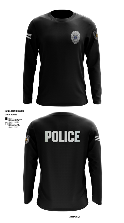 Long Sleeve Performance Shirt, Neosho Police, Police, Teamtime, Team time, sublimation, custom sports apparel, team uniforms, spirit wear, spiritwear, sports uniforms, custom shirts, team store, custom team store, fundraiser sports, apparel fundraiser