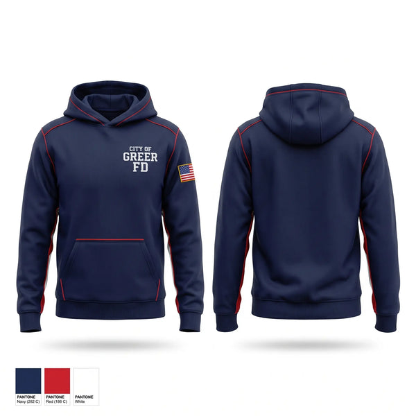 Hoodie, City Of Greer FD, Fire Department, Teamtime, Team time, sublimation, custom sports apparel, team uniforms, spirit wear, spiritwear, sports uniforms, custom shirts, team store, custom team store, fundraiser sports, apparel fundraiser