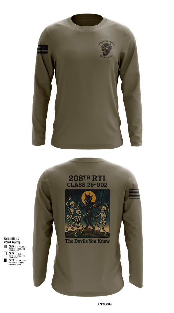 Long Sleeve Performance Shirt, 208th RTI MED TRNG CO Class 25-002, , Teamtime, Team time, sublimation, custom sports apparel, team uniforms, spirit wear, spiritwear, sports uniforms, custom shirts, team store, custom team store, fundraiser sports, apparel fundraiser