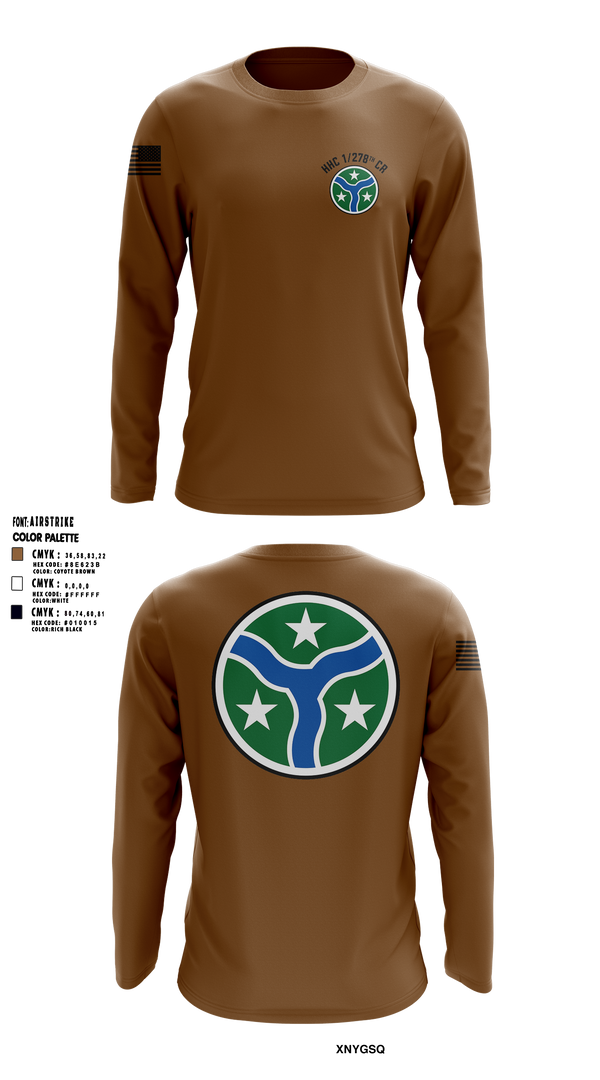 Long Sleeve Performance Shirt, HHC 278TH CR, National Guard, Teamtime, Team time, sublimation, custom sports apparel, team uniforms, spirit wear, spiritwear, sports uniforms, custom shirts, team store, custom team store, fundraiser sports, apparel fundraiser