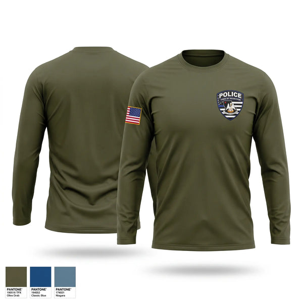 Long Sleeve Performance Shirt, Haughton Police Department, Police, Teamtime, Team time, sublimation, custom sports apparel, team uniforms, spirit wear, spiritwear, sports uniforms, custom shirts, team store, custom team store, fundraiser sports, apparel fundraiser