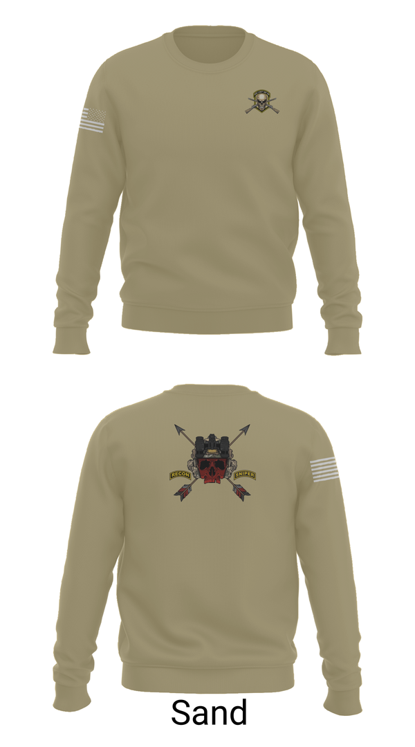 Crew Neck Sweatshirt, HHC 1ST BN 65TH INF REG, , Teamtime, Team time, sublimation, custom sports apparel, team uniforms, spirit wear, spiritwear, sports uniforms, custom shirts, team store, custom team store, fundraiser sports, apparel fundraiser