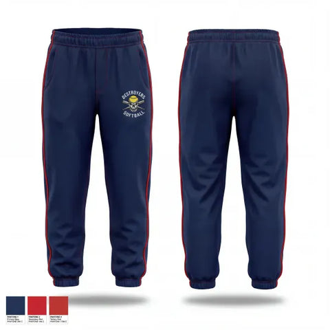 Sweatpants, Destroyers, Softball, Teamtime, Team time, sublimation, custom sports apparel, team uniforms, spirit wear, spiritwear, sports uniforms, custom shirts, team store, custom team store, fundraiser sports, apparel fundraiser