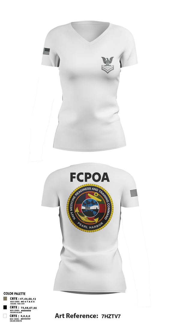 Women's Short Sleeve Vneck Shirt, NMRTC-PH FCPOA, Navy, Teamtime, Team time, sublimation, custom sports apparel, team uniforms, spirit wear, spiritwear, sports uniforms, custom shirts, team store, custom team store, fundraiser sports, apparel fundraiser