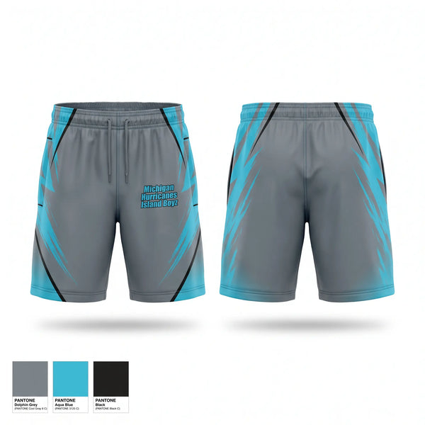 Athletic Shorts With Pockets, Michigan Hurricanes (Island Boyz, , Teamtime, Team time, sublimation, custom sports apparel, team uniforms, spirit wear, spiritwear, sports uniforms, custom shirts, team store, custom team store, fundraiser sports, apparel fundraiser