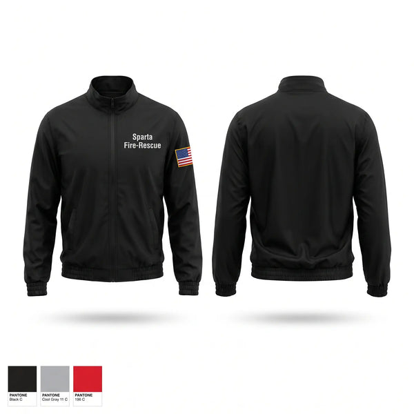 Windbreaker, Sparta Fire/Rescue, Fire Department, Teamtime, Team time, sublimation, custom sports apparel, team uniforms, spirit wear, spiritwear, sports uniforms, custom shirts, team store, custom team store, fundraiser sports, apparel fundraiser