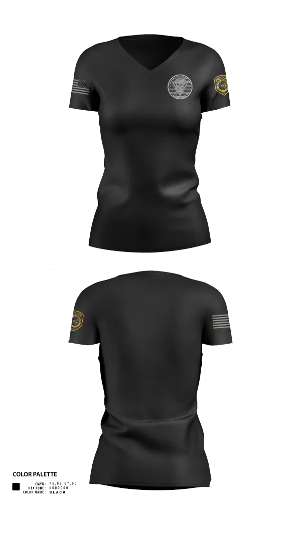Womens Short Sleeve Vneck Shirt, Robstown Police Department, Police, Teamtime, Team time, sublimation, custom sports apparel, team uniforms, spirit wear, spiritwear, sports uniforms, custom shirts, team store, custom team store, fundraiser sports, apparel fundraiser