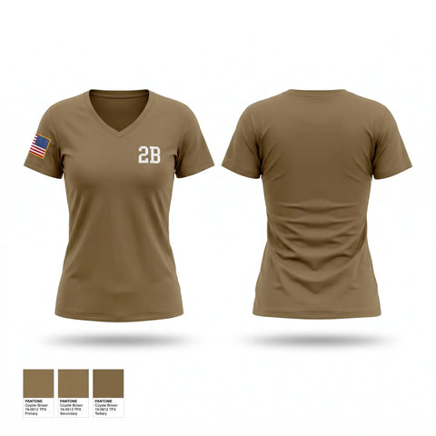 Womens Short Sleeve Vneck Shirt, 2B, Army, Teamtime, Team time, sublimation, custom sports apparel, team uniforms, spirit wear, spiritwear, sports uniforms, custom shirts, team store, custom team store, fundraiser sports, apparel fundraiser