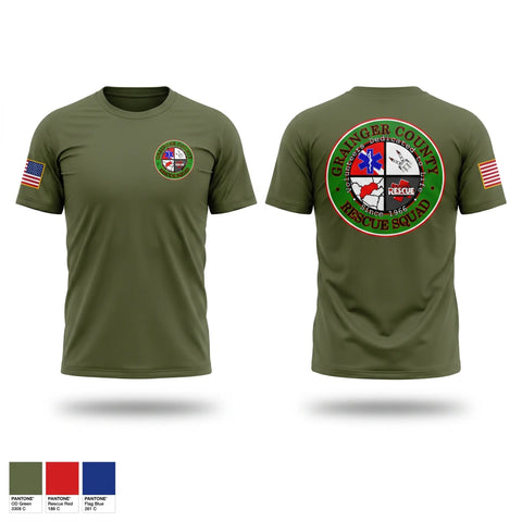 Old School Cotton Feel Shirt, Grainger County Rescue Squad, EMS/EMT, Teamtime, Team time, sublimation, custom sports apparel, team uniforms, spirit wear, spiritwear, sports uniforms, custom shirts, team store, custom team store, fundraiser sports, apparel fundraiser
