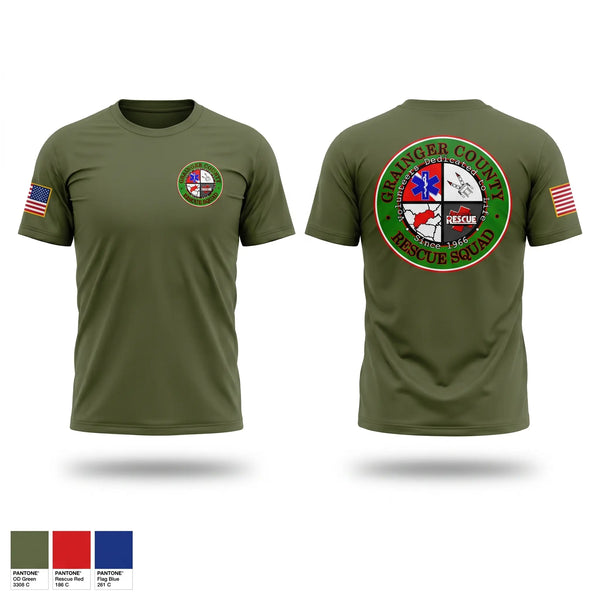 Old School Cotton Feel Shirt, Grainger County Rescue Squad, EMS/EMT, Teamtime, Team time, sublimation, custom sports apparel, team uniforms, spirit wear, spiritwear, sports uniforms, custom shirts, team store, custom team store, fundraiser sports, apparel fundraiser