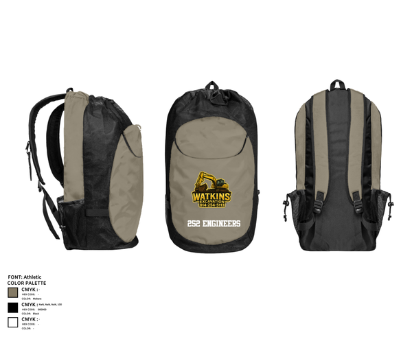 Gear Bag, 252 EngineersWatkins Excavation, , Teamtime, Team time, sublimation, custom sports apparel, team uniforms, spirit wear, spiritwear, sports uniforms, custom shirts, team store, custom team store, fundraiser sports, apparel fundraiser