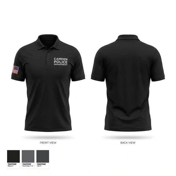 Short Sleeve Performance Polo, Camden Police Department, Police, Teamtime, Team time, sublimation, custom sports apparel, team uniforms, spirit wear, spiritwear, sports uniforms, custom shirts, team store, custom team store, fundraiser sports, apparel fundraiser