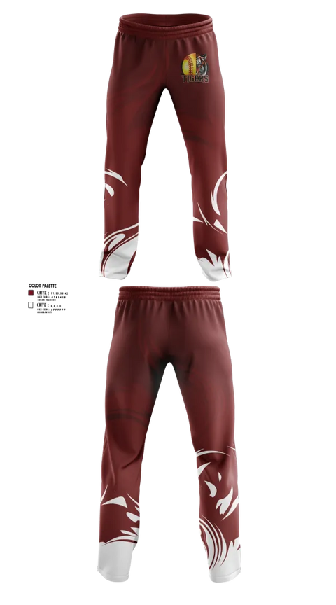 Sweatpants, Pensacola High Lady Tigers, Softball, Teamtime, Team time, sublimation, custom sports apparel, team uniforms, spirit wear, spiritwear, sports uniforms, custom shirts, team store, custom team store, fundraiser sports, apparel fundraiser