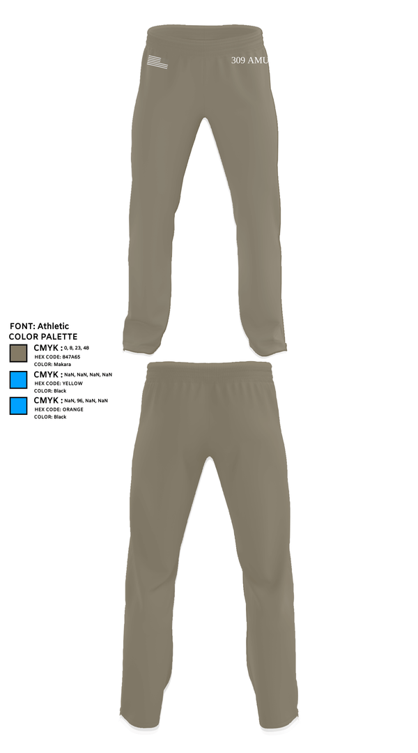 Sweatpants, 309 AMU, Air Force, Teamtime, Team time, sublimation, custom sports apparel, team uniforms, spirit wear, spiritwear, sports uniforms, custom shirts, team store, custom team store, fundraiser sports, apparel fundraiser