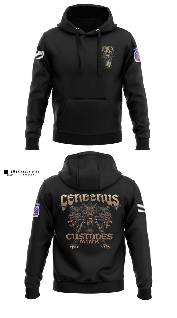 Hoodie, Cerberus Platoon C 3-6, Army, Teamtime, Team time, sublimation, custom sports apparel, team uniforms, spirit wear, spiritwear, sports uniforms, custom shirts, team store, custom team store, fundraiser sports, apparel fundraiser