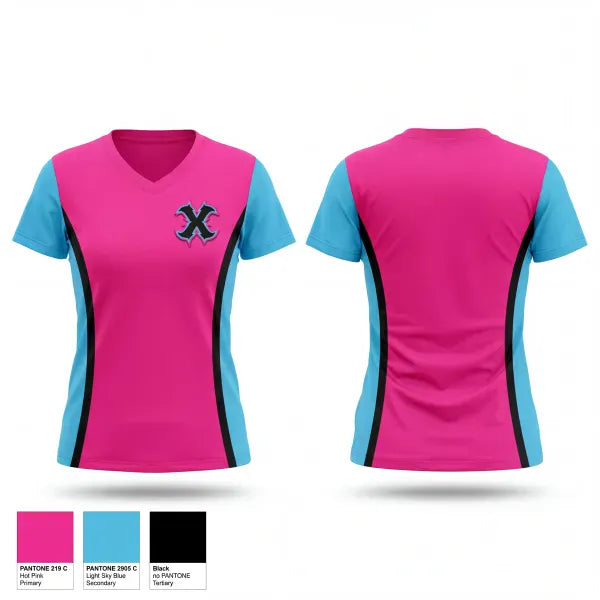 Womens Short Sleeve Vneck Shirt, XTREME, Baseball, Teamtime, Team time, sublimation, custom sports apparel, team uniforms, spirit wear, spiritwear, sports uniforms, custom shirts, team store, custom team store, fundraiser sports, apparel fundraiser