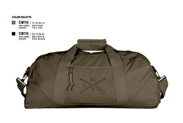Duffle Bag, Delta company 114, Army, Teamtime, Team time, sublimation, custom sports apparel, team uniforms, spirit wear, spiritwear, sports uniforms, custom shirts, team store, custom team store, fundraiser sports, apparel fundraiser
