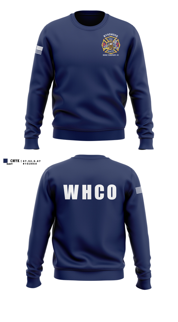 Crew Neck Sweatshirt, Wyndmoor Hose Company #1, Fire Department, Teamtime, Team time, sublimation, custom sports apparel, team uniforms, spirit wear, spiritwear, sports uniforms, custom shirts, team store, custom team store, fundraiser sports, apparel fundraiser