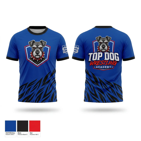Short Sleeve Performance Shirt, Top Dog Wrestling Academy, Wrestling, Teamtime, Team time, sublimation, custom sports apparel, team uniforms, spirit wear, spiritwear, sports uniforms, custom shirts, team store, custom team store, fundraiser sports, apparel fundraiser