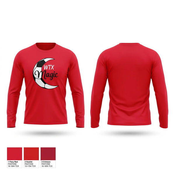 Long Sleeve Performance Shirt, WTX Magic, Men's Soccer, Teamtime, Team time, sublimation, custom sports apparel, team uniforms, spirit wear, spiritwear, sports uniforms, custom shirts, team store, custom team store, fundraiser sports, apparel fundraiser