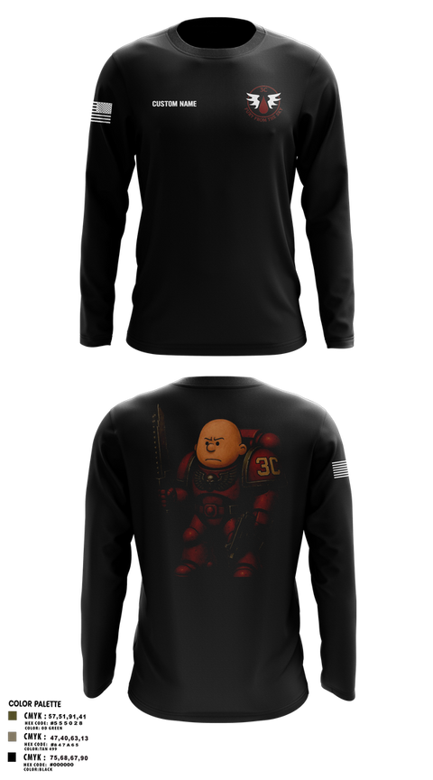 Long Sleeve Performance Shirt, CCo, 1-508PIR (OG), Army, Teamtime, Team time, sublimation, custom sports apparel, team uniforms, spirit wear, spiritwear, sports uniforms, custom shirts, team store, custom team store, fundraiser sports, apparel fundraiser