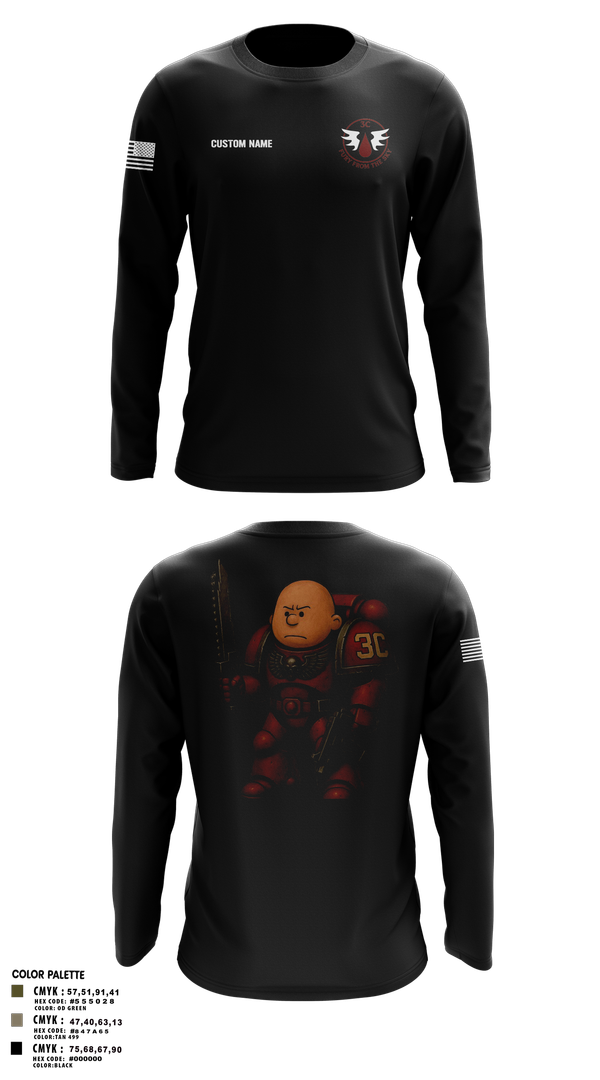 Long Sleeve Performance Shirt, CCo, 1-508PIR (OG), Army, Teamtime, Team time, sublimation, custom sports apparel, team uniforms, spirit wear, spiritwear, sports uniforms, custom shirts, team store, custom team store, fundraiser sports, apparel fundraiser