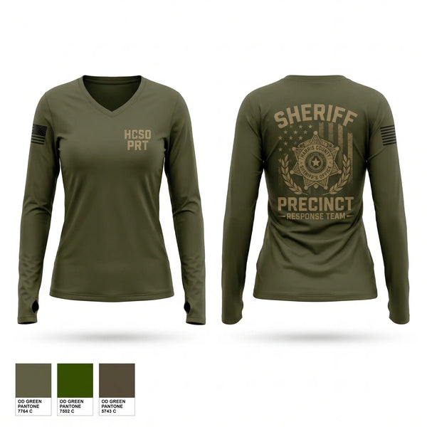 Womens Long Sleeve Vneck Shirt, Precinct Response Team, Police, Teamtime, Team time, sublimation, custom sports apparel, team uniforms, spirit wear, spiritwear, sports uniforms, custom shirts, team store, custom team store, fundraiser sports, apparel fundraiser
