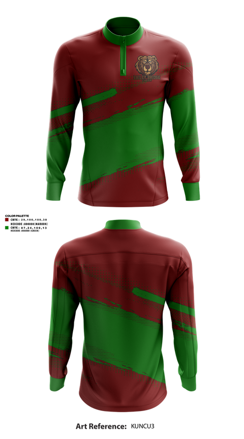 Quarter Zip Jacket, Bailey Bridge Middle School Cheer, Cheer, Teamtime, Team time, sublimation, custom sports apparel, team uniforms, spirit wear, spiritwear, sports uniforms, custom shirts, team store, custom team store, fundraiser sports, apparel fundraiser