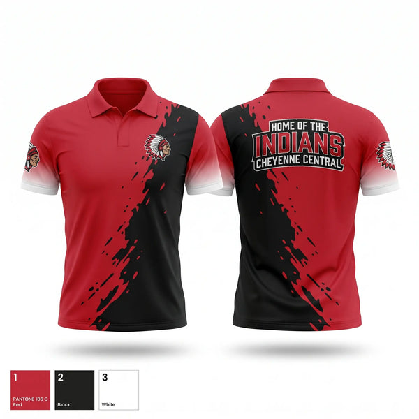 Short Sleeve Performance Polo, Cheyenne Central, , Teamtime, Team time, sublimation, custom sports apparel, team uniforms, spirit wear, spiritwear, sports uniforms, custom shirts, team store, custom team store, fundraiser sports, apparel fundraiser