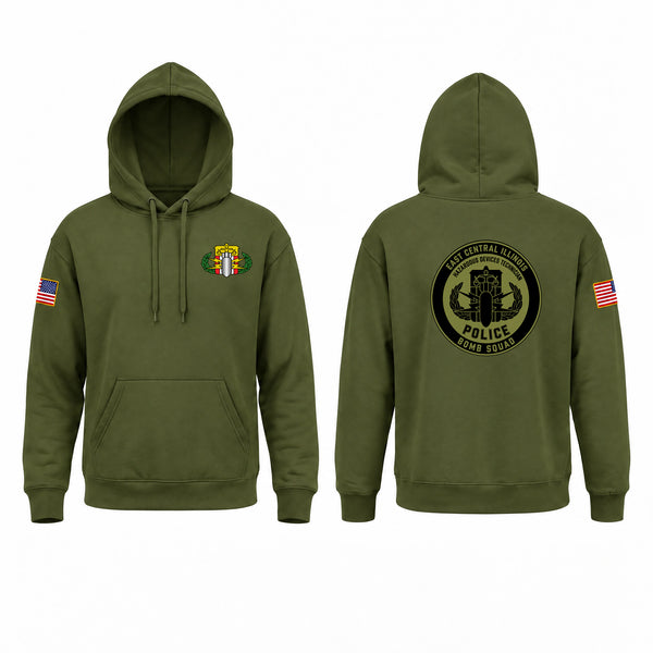 Hoodie, East Central Illinois Bomb Squad, Police, Teamtime, Team time, sublimation, custom sports apparel, team uniforms, spirit wear, spiritwear, sports uniforms, custom shirts, team store, custom team store, fundraiser sports, apparel fundraiser
