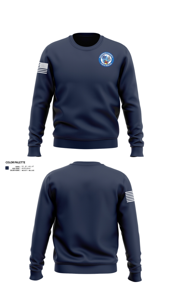 Crew Neck Sweatshirt, Bourbon County Fire and Rescue, Fire Department, Teamtime, Team time, sublimation, custom sports apparel, team uniforms, spirit wear, spiritwear, sports uniforms, custom shirts, team store, custom team store, fundraiser sports, apparel fundraiser
