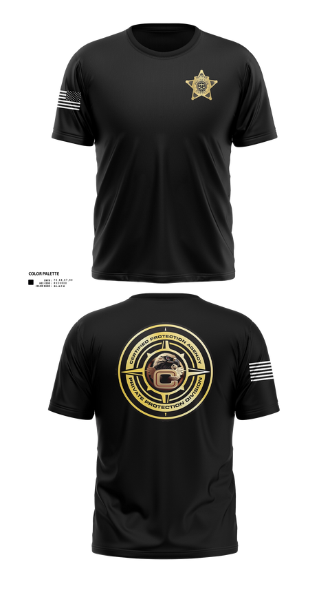 Old School Cotton Feel Shirt, Certified Protection Agency, Navy, Teamtime, Team time, sublimation, custom sports apparel, team uniforms, spirit wear, spiritwear, sports uniforms, custom shirts, team store, custom team store, fundraiser sports, apparel fundraiser
