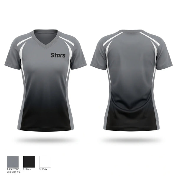 Womens Short Sleeve Vneck Shirt, Stars, Softball, Teamtime, Team time, sublimation, custom sports apparel, team uniforms, spirit wear, spiritwear, sports uniforms, custom shirts, team store, custom team store, fundraiser sports, apparel fundraiser