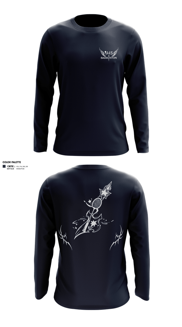 Long Sleeve Performance Shirt, Irvington High School Badminton, Spirit Store, Teamtime, Team time, sublimation, custom sports apparel, team uniforms, spirit wear, spiritwear, sports uniforms, custom shirts, team store, custom team store, fundraiser sports, apparel fundraiser