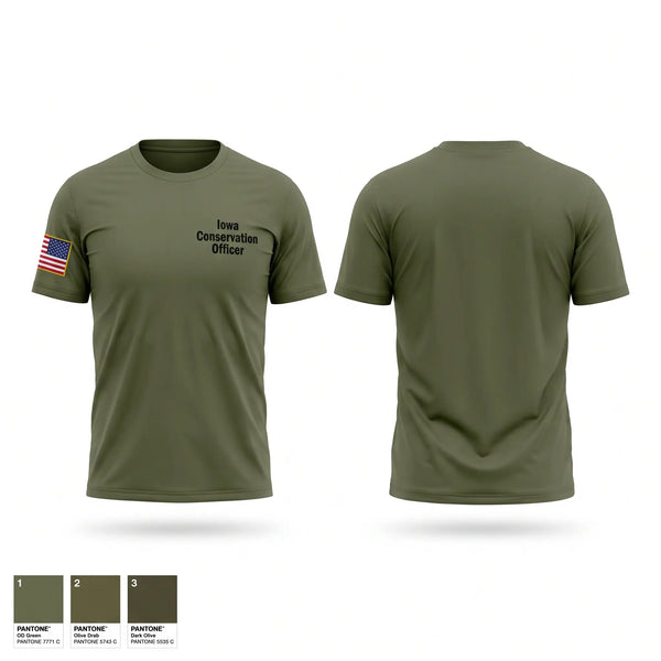 Short Sleeve Performance Shirt, Iowa Conservation Officer, Police, Teamtime, Team time, sublimation, custom sports apparel, team uniforms, spirit wear, spiritwear, sports uniforms, custom shirts, team store, custom team store, fundraiser sports, apparel fundraiser