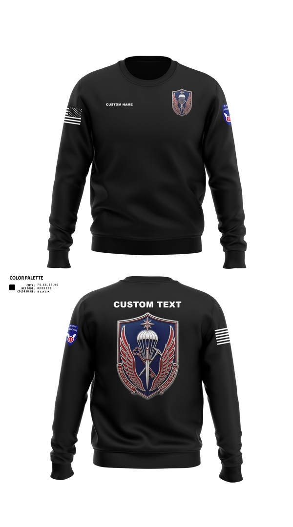 Crew Neck Sweatshirt, 11th ADSB, Army, Teamtime, Team time, sublimation, custom sports apparel, team uniforms, spirit wear, spiritwear, sports uniforms, custom shirts, team store, custom team store, fundraiser sports, apparel fundraiser