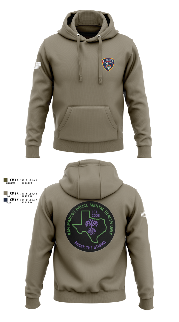 Hoodie, SMPD Mental Health Unit, Police, Teamtime, Team time, sublimation, custom sports apparel, team uniforms, spirit wear, spiritwear, sports uniforms, custom shirts, team store, custom team store, fundraiser sports, apparel fundraiser