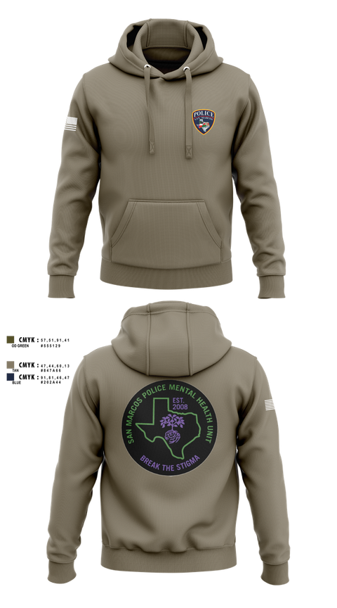 Hoodie, SMPD Mental Health Unit, Police, Teamtime, Team time, sublimation, custom sports apparel, team uniforms, spirit wear, spiritwear, sports uniforms, custom shirts, team store, custom team store, fundraiser sports, apparel fundraiser