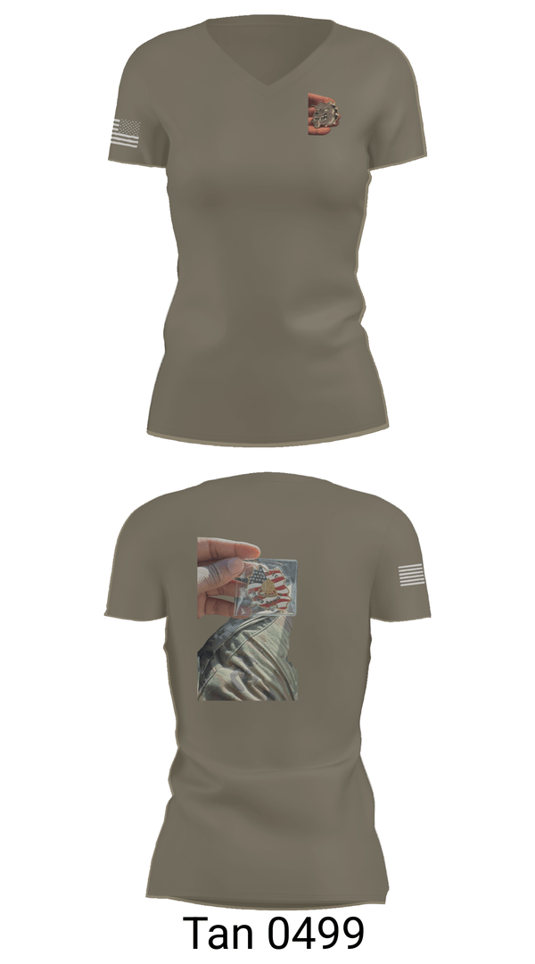 Womens Short Sleeve Vneck Shirt, 655 TC ROAD DAWGS, Army, Teamtime, Team time, sublimation, custom sports apparel, team uniforms, spirit wear, spiritwear, sports uniforms, custom shirts, team store, custom team store, fundraiser sports, apparel fundraiser