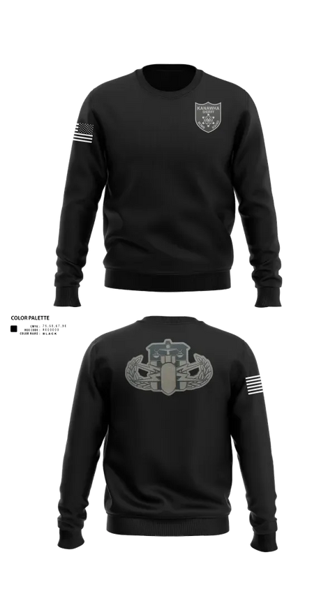 Crew Neck Sweatshirt, Kanawha Sheriff Bomb Squad, Police, Teamtime, Team time, sublimation, custom sports apparel, team uniforms, spirit wear, spiritwear, sports uniforms, custom shirts, team store, custom team store, fundraiser sports, apparel fundraiser