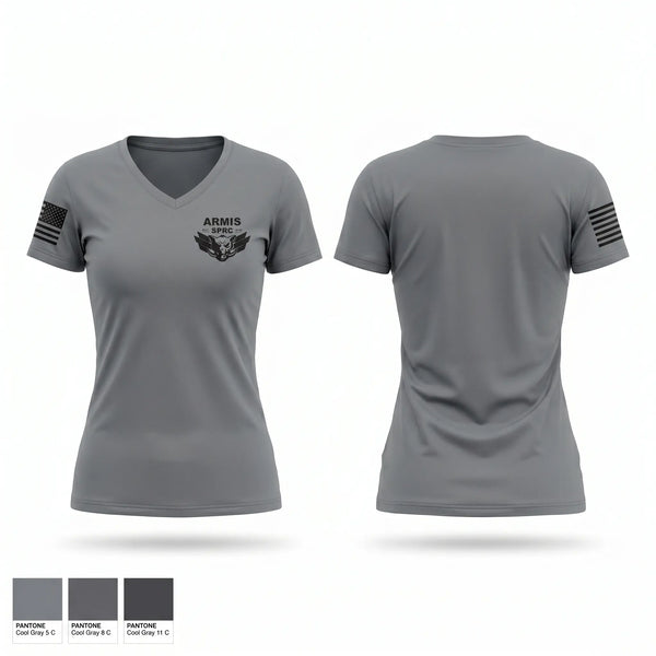 Womens Short Sleeve Vneck Shirt, JFHQ ARMIS, National Guard, Teamtime, Team time, sublimation, custom sports apparel, team uniforms, spirit wear, spiritwear, sports uniforms, custom shirts, team store, custom team store, fundraiser sports, apparel fundraiser