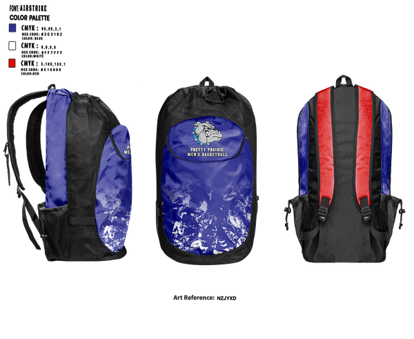 Gear Bag, Pretty Prairie Boys Basketball, Men's Basketball, Teamtime, Team time, sublimation, custom sports apparel, team uniforms, spirit wear, spiritwear, sports uniforms, custom shirts, team store, custom team store, fundraiser sports, apparel fundraiser