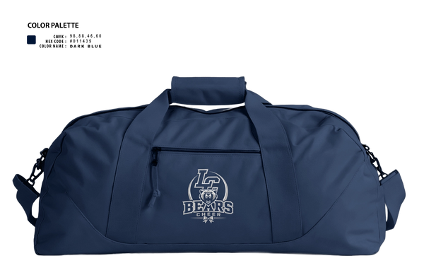 Duffle Bag, La Cueva Bears, Cheer, Teamtime, Team time, sublimation, custom sports apparel, team uniforms, spirit wear, spiritwear, sports uniforms, custom shirts, team store, custom team store, fundraiser sports, apparel fundraiser