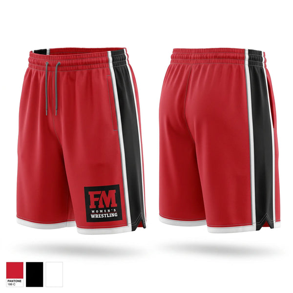 Athletic Shorts With Pockets, Fort Madison Bloodhounds, Wrestling, Teamtime, Team time, sublimation, custom sports apparel, team uniforms, spirit wear, spiritwear, sports uniforms, custom shirts, team store, custom team store, fundraiser sports, apparel fundraiser