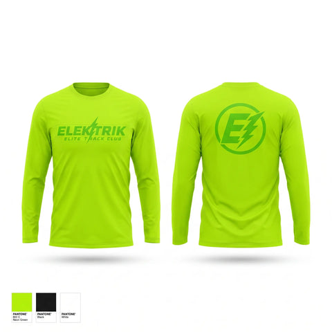 Long Sleeve Performance Shirt, ELEKTRIK ELITE TRACK CLUB, Track & Field, Teamtime, Team time, sublimation, custom sports apparel, team uniforms, spirit wear, spiritwear, sports uniforms, custom shirts, team store, custom team store, fundraiser sports, apparel fundraiser