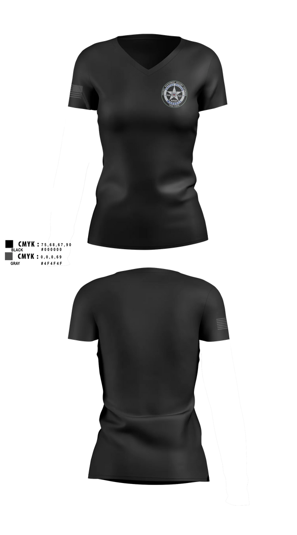 Womens Short Sleeve Vneck Shirt, US Marshals PNVOTF, Police, Teamtime, Team time, sublimation, custom sports apparel, team uniforms, spirit wear, spiritwear, sports uniforms, custom shirts, team store, custom team store, fundraiser sports, apparel fundraiser