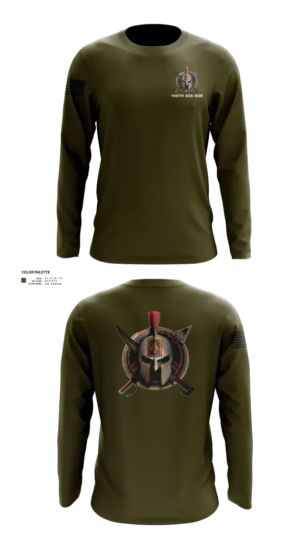 Long Sleeve Performance Shirt, 108th Air Defense Artillery Brigade, Army, Teamtime, Team time, sublimation, custom sports apparel, team uniforms, spirit wear, spiritwear, sports uniforms, custom shirts, team store, custom team store, fundraiser sports, apparel fundraiser